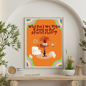 Inside Out Colorful Wall Prints Teacher Classroom Mental Health Learning Printable Quiet Library Time Book Reading Corner Anxiety Emotion