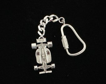 S/Silver .925 Keychain- 'Spin wheels' Car 32x19x6.5mm- 21.1gr -11.2cm Long- Collector - 1st Australian INDY Car GRAND PRIX- Gold Coast 1991-