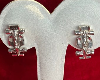 Brand New Sterling Silver .925  &#39;Indy Car&#39; Stud Earrings 20x10x4mm- Commemorating the 1st Australian INDY Car GRAND PRIX-Gold Coast 1991-