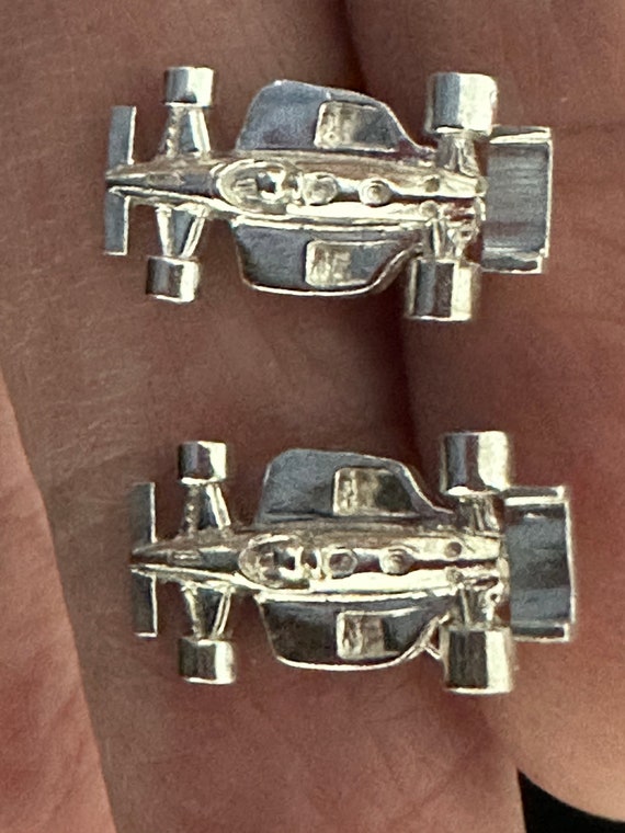 Brand New Sterling Silver .925 Pair of Indy Car C… - image 3