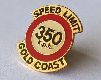 Collectors Commemorative Memorabilia- 1st Australian INDY Car GRAND PRIX-Gold Coast 1991-Brand New Racing Lapel/Tie Pin - 350kph-Gold Plated