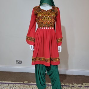 Gandea Afghani three pieces suit kuchi dress European Arab Asian Clothes Afghani Afghan Dresses