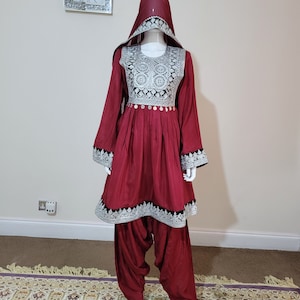 Gandea Afghani costume trois pièces robe kuchi européen arabe asiatique vêtements Afghani robes afghanes