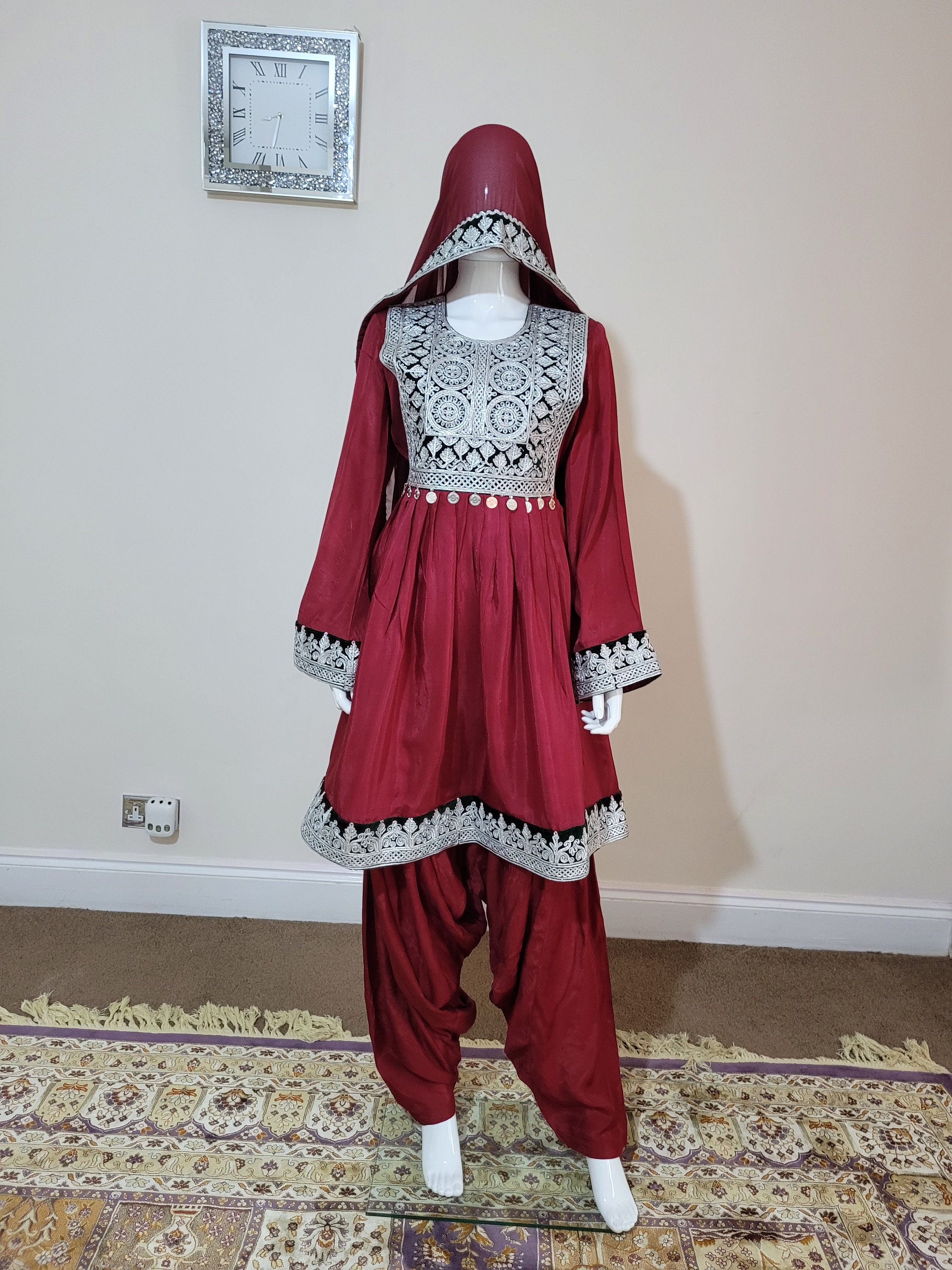 Gandea Afghani Three Pieces Suit Kuchi Dress European Arab