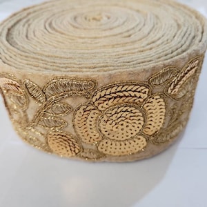 2 yards of  Dress Scarf Dupatta Border Dupatta Lace, Craft, Sewing Saree Indian Lace