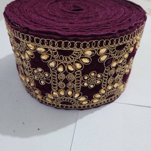 2 yard New Indian laces for dresses with variety of colours for Dress Scarf Dupatta Border Dupatta Lace, Craft, Sewing Saree Indian Lace