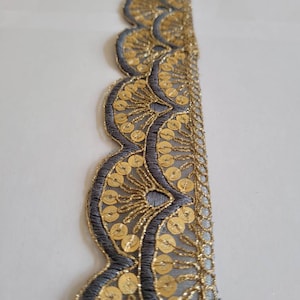 2 yards of Dress Scarf Dupatta Border Dupatta Lace, Craft, Sewing Saree Indian Lace
