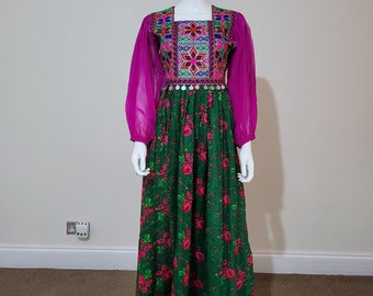 maxi dress European Arab Asian Clothes Afghani Maxi Afghan Dresses