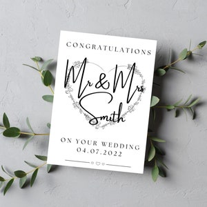 Biglietto personalizzato per il giorno del matrimonio/Personalizzato/Nomi/Data
