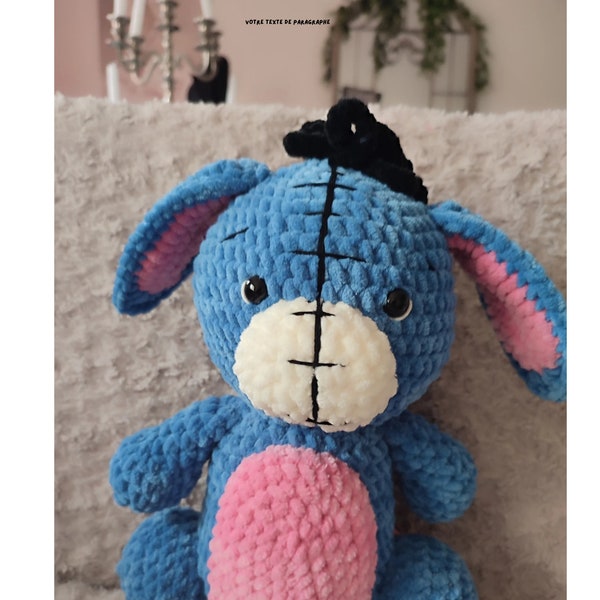 Modèle Pattern Bourriquet au crochet, PDF amigurumi, français