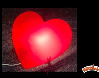 New IKEA SMILA Hjärta in original packaging 1990s children&#39;s room lamp, red heart wall lamp, night light 30 cm Plastic Wall Light Sweden WP0
