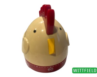 Temporizador de huevos de la década de 1970 temporizador de alarma mecánico de pollo 60min Alemania