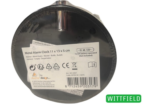 New Alarm Clock in Original Packaging Metal 13 Cm Alarm Clock