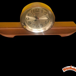 1970s Rhythm Stylish Table Clock Alarm Clock mech. Alarm clock Japan