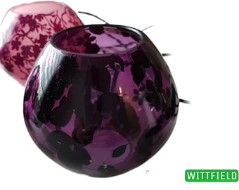 IKEA KNUBBIG table lamp, ball, glass, purple, 12 cm - Bedside lamp - Sweden