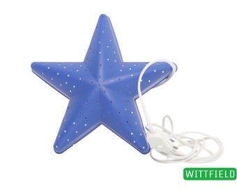 1990s IKEA blue star balloon wall lamp, children&#39;s room lamp, night light, 28 cm Plastic Wall Light Sweden wp05