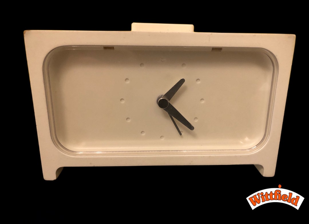 1980s Alarm Alarm Clock Stylish Table Clock White Battery Etsy