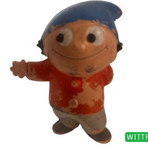 1970s ZDF Mainzelmännchen Goebel Figure No.3 Anton rarity 11 cm Gummy Made in Germany