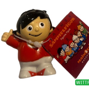 1990s small ZDF Mainzelmännchen EDI hand-painted new/NOS Goebel figure rarity 6 cm Gummy with label Made in Germany