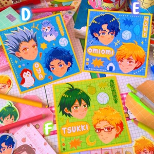 3 pcs Impressions d'art anime / Cartes photo anime / Impressions murales anime décoration de chambre / Impressions d'art anime mignonnes / Mini impressions murales anime / Ensemble de cartes postales mignonnes