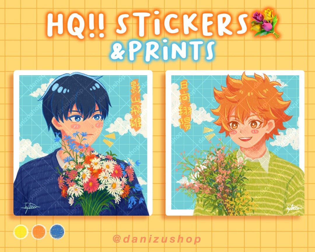 Anime Stickers and Art Prints / Sports Anime Sticker Set / Volleyball