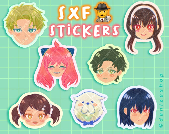 8pcs mini Anime sticker set / cute anime sticker pack / cute anime deco stickers / anime sticker flakes / anime bullet journaling stickers