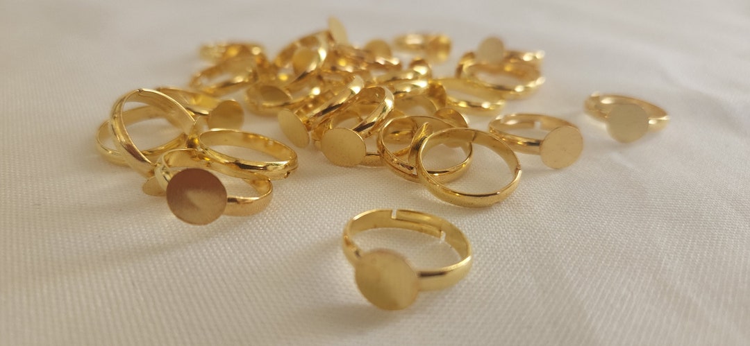 Pad Ring Base Brass Pad Ring Bases, Lead Free and Cadmium Free, Adjustable, Tray 8mm ...