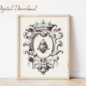 Sacred Heart of Jesus | Digital Download | Catholic Wall Art |  Catholic Home Decor | Catholic Gifts | Catholic Art | Traditional Catholic |