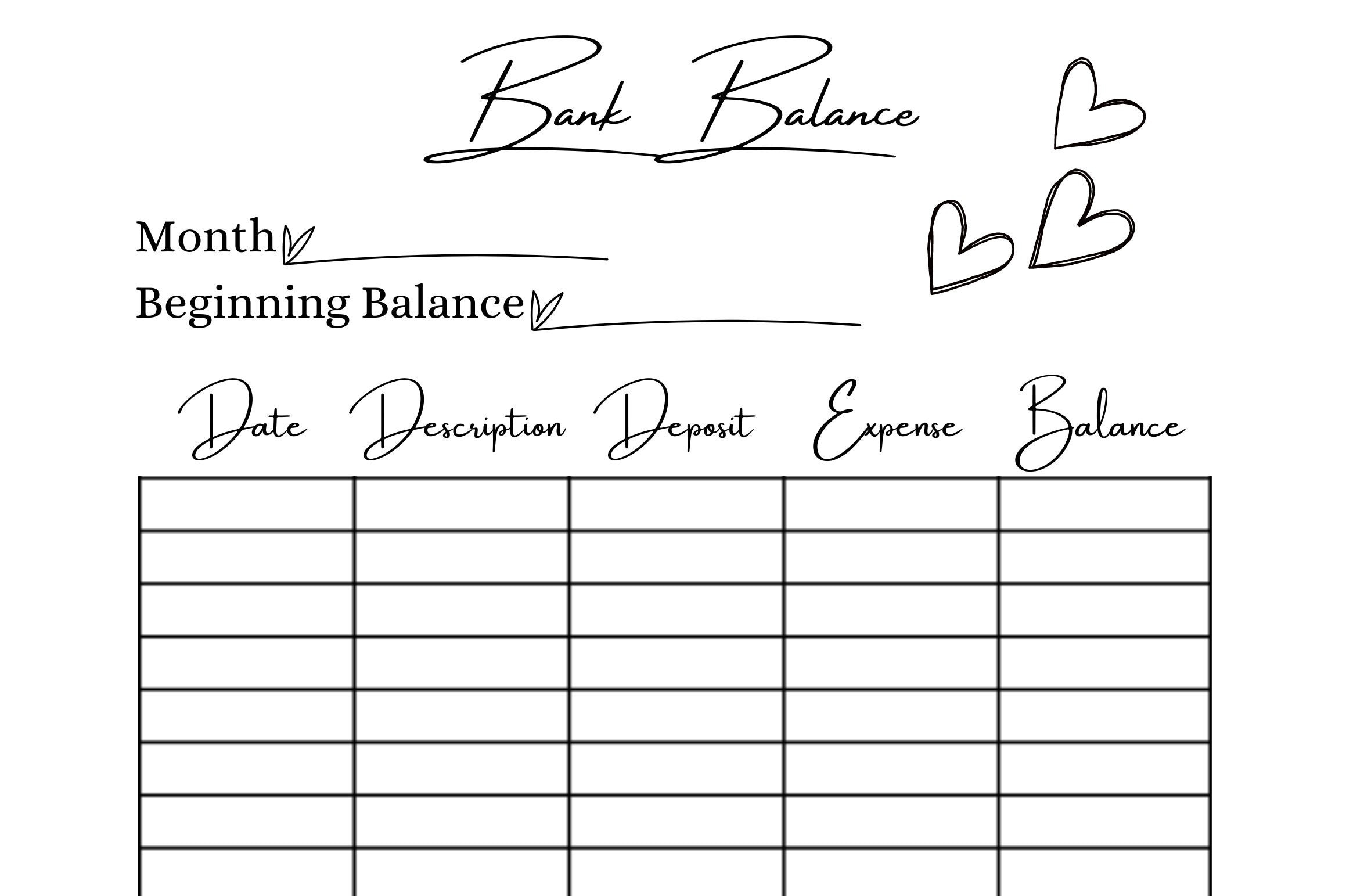Bank Balance Sheet Printable Version - Etsy España