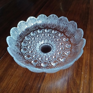Vintage Scandinavian glass bowl made in Finland by Muurla
