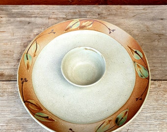 Vintage Australian pottery chip and dip platter