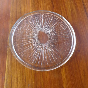 Vintage Kiwi Cut Glass platter made by KIG Indonesia  | Kiwi fruit design round glass platter | brand new in original box