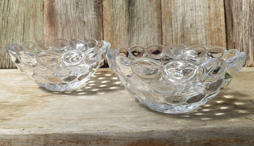 Pair of Glass Bubble Bowls Etsy