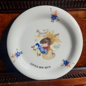 Vintage Little Boy Blue Child&#39;s Decorative Plate