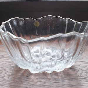 Vintage Hoya Crystal Bowl Iceberg Pattern