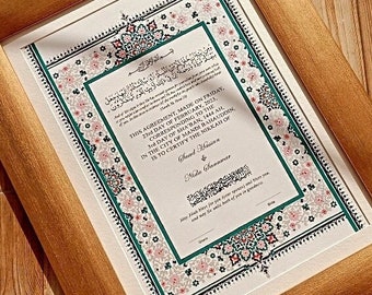 Mughal Majestic Hand Painted Nikahnama