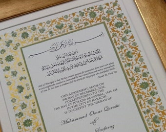 Hand Painted Pastel Bliss Nikah Nama