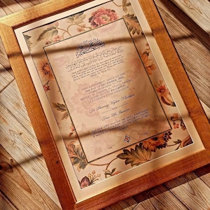 Charm floral vintage Nikah Nama