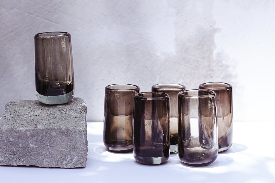 Blownglass Shot Glasses SMOKE Tequilero Casa Común Etsy