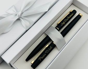 Personalized Pens, Officiants Gift, Custom Pierre Cardin Monza Blue Ink Pen, Co-Worker Appreciation Gifts,  Birthday Gift, Thank You Gift