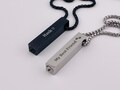 Dog Ashes Custom Urn Necklace, Memorial Necklace, Bar Urn Necklace, Custom Engraved Necklace, Pet Cremation Jewelry, Pet Ashes Keepsake