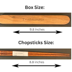 Personalized Wooden Walnut Chopsticks, Custom Chopsticks Set, Reusable Chopsticks, Engraved Wooden Wedding Favors image 2