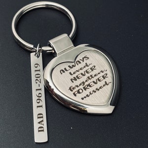 MEMORIAL GIFT Personalized Heart Keychain Sympathy Bereavement Gift Loss of Loved One Keychain Custom Remembrance Gift Keepsake Loss
