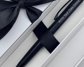 Personalized Black Pen, Custom Gift for Boyfriend, Back to School Present