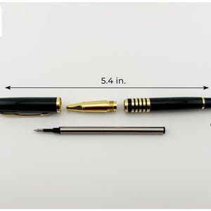 Engraved Black Gold Trim Pen