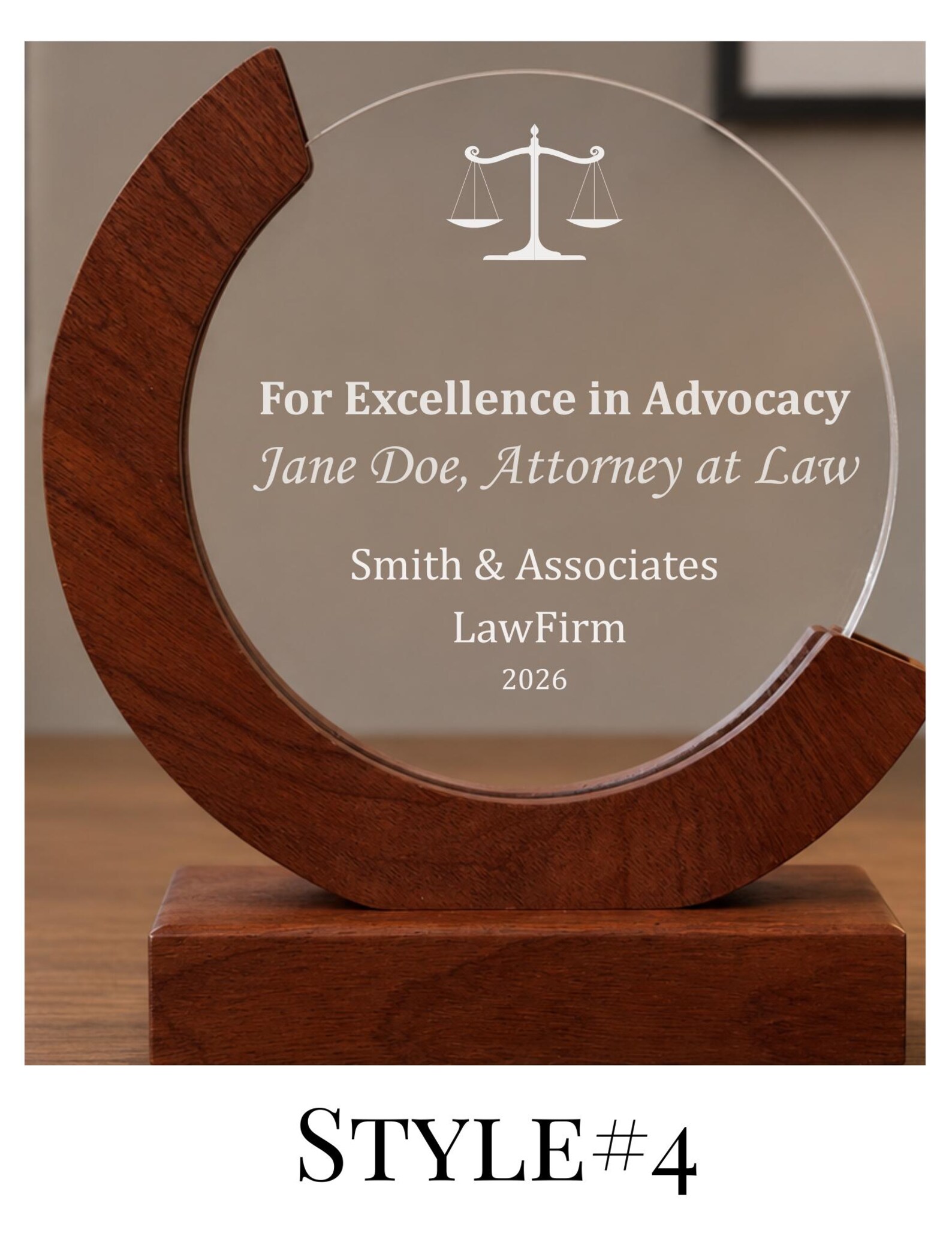 Custom Engraved Acrylic Plaque, Legal Recognition Award, Gift for ...