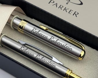 Corporate Gift Custom Parker Pen and Pencil Set, Personalized Executive Gift