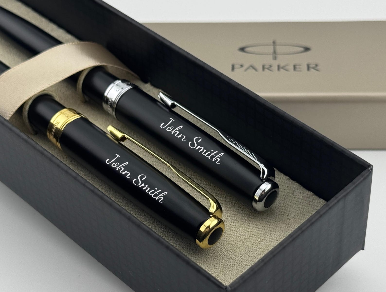 Personalized Engraved Parker Pen Set – Custom Office Colleague Gift ...