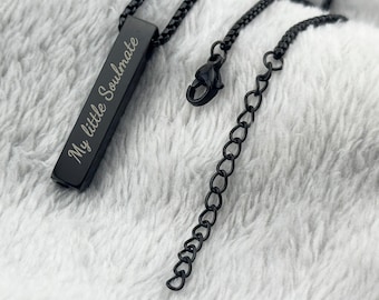 Minimalist Necklace, Personalized Necklace, Cubed Bar Necklace, Keepsake Urn,  Cremation Jewelry, Custom Name Necklace. Pet Ashes Box
