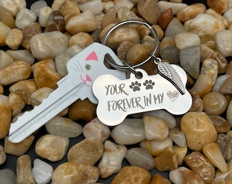 Pet Memorial Gift, Pet Remembrance Gift, Sympathy Gift Loss of Dog, Dog Memorial Keychain, Dog Keychain, Personalized Engraved Keepsake